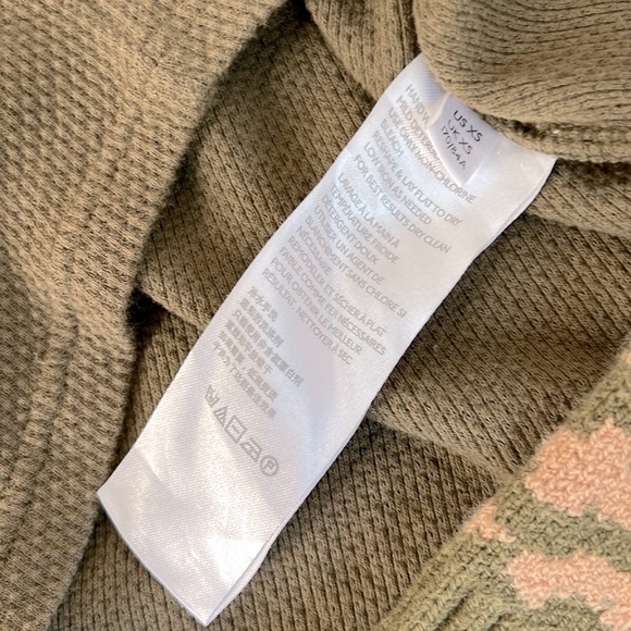 FREE PEOPLE l Switch It Up Cuff Thermal Knit Long Sleeve Top Size XS - Picture 8 of 11